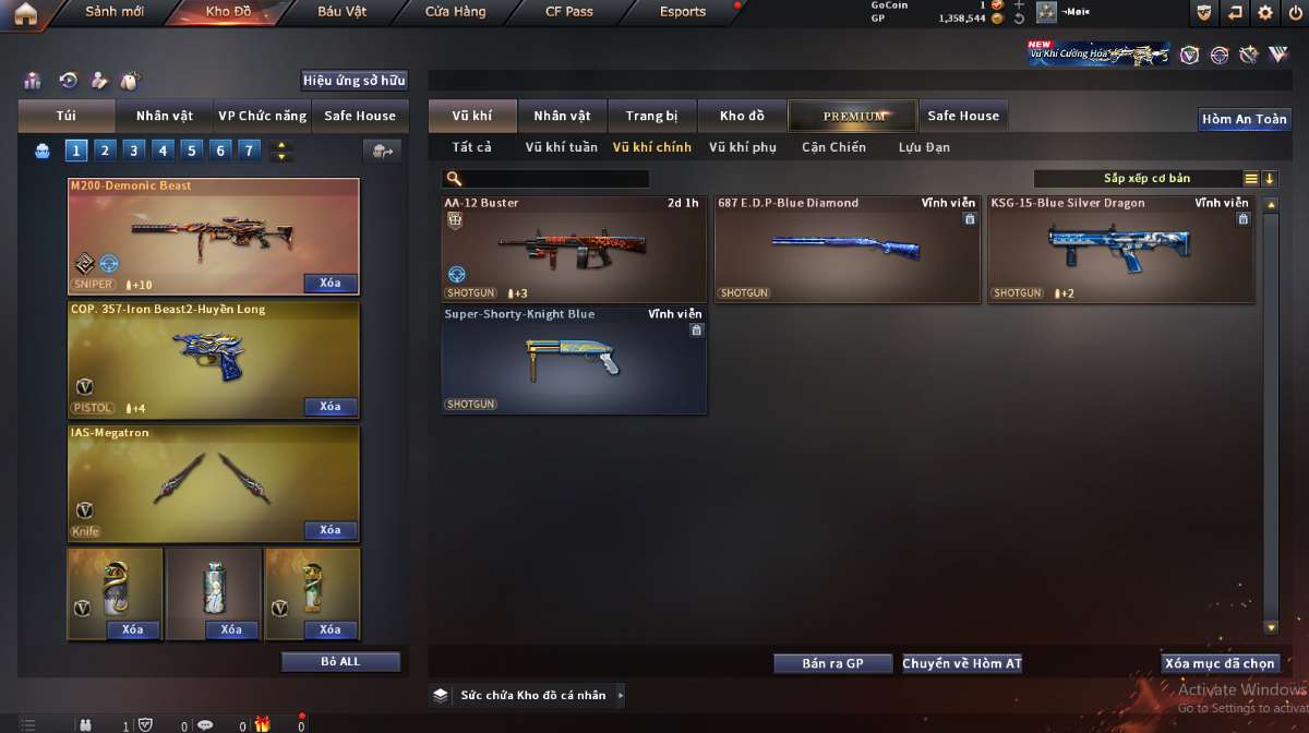 shop acc cf uy tin gia re